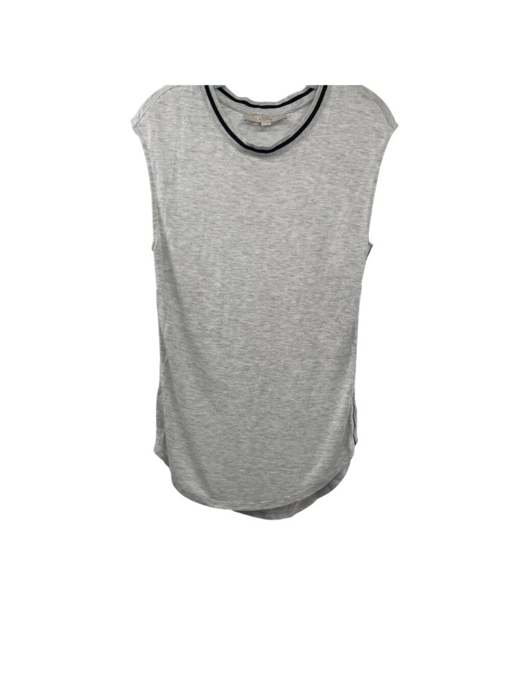 Loft Womens Lightweight Sleeveless Top Gray/Black Size Small